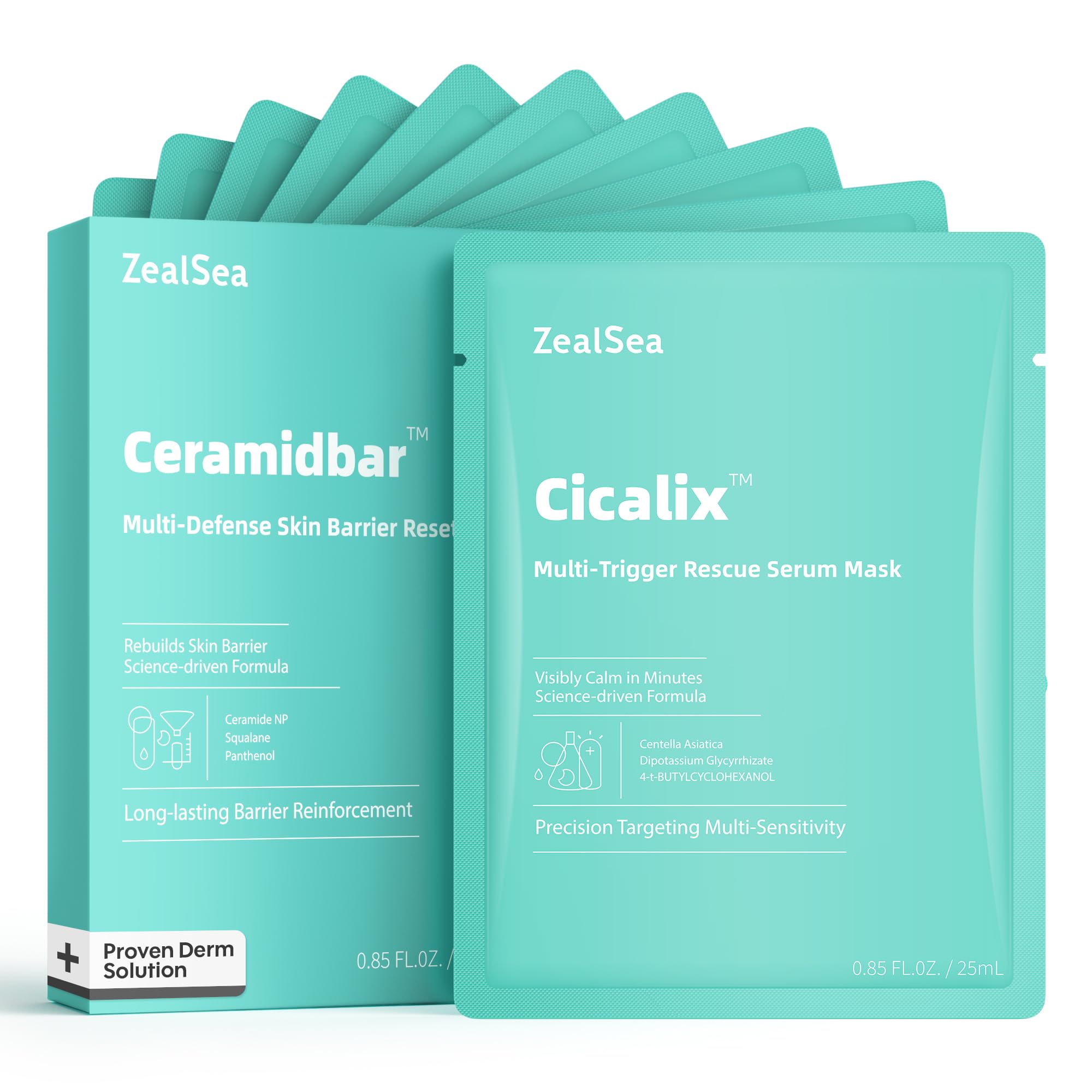 Amazon.com : ZealSea Cicalix Face Masks Skincare Set, Derm