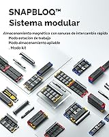 Vista 3 de HOTO SNAPBLOQ - Kit de herramientas maestro 3 en 1 para bricolaje y reparación, motor sin escobillas, sistema de fijación magnética, 114 accesorios