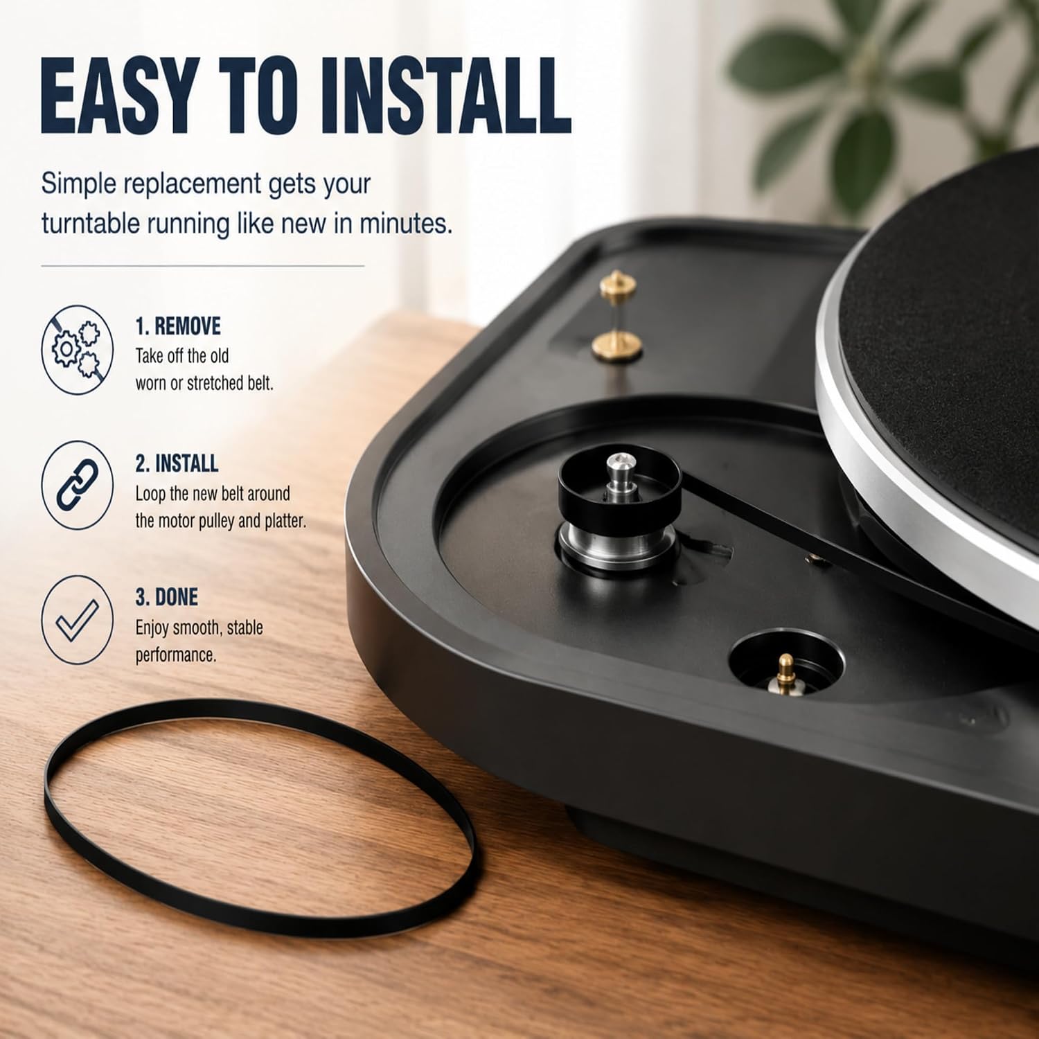 Turntable Belt Replacement Made in Japan Record Player Belt Compatible with for Technics SL-23 SL-235 SL-303 SL-B2 SL-B35 SL-B101 SL-B200 SL-B350 Panasonic Belt Drive Turntable image 3
