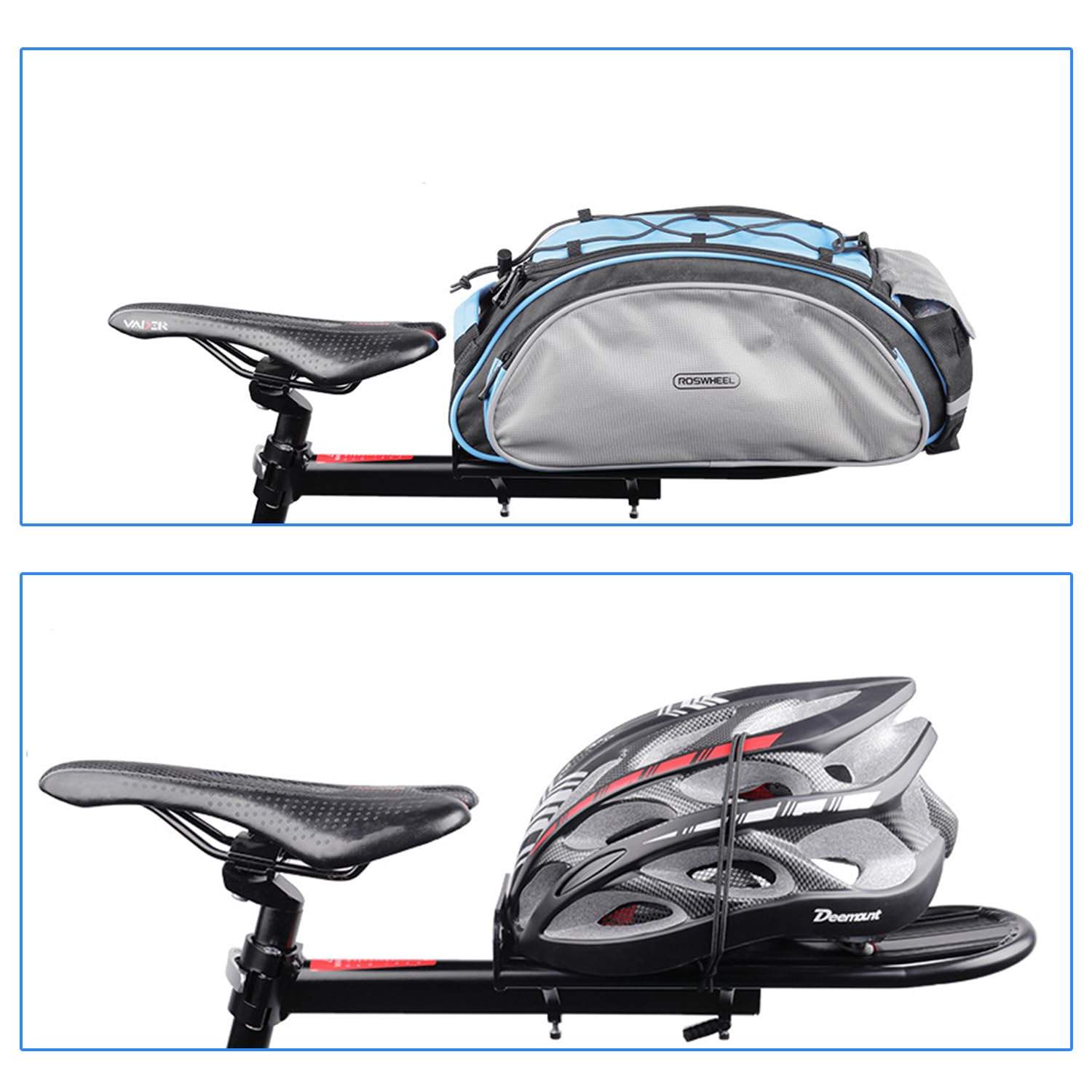Portapacchi Per Mountain Bike, Portapacchi Posteriore Per Bici, Portapacchi Per Biciclette In Lega Di Alluminio Per Biciclette da 24 a 29" Con una CapacitàMassima Di 10 Kg