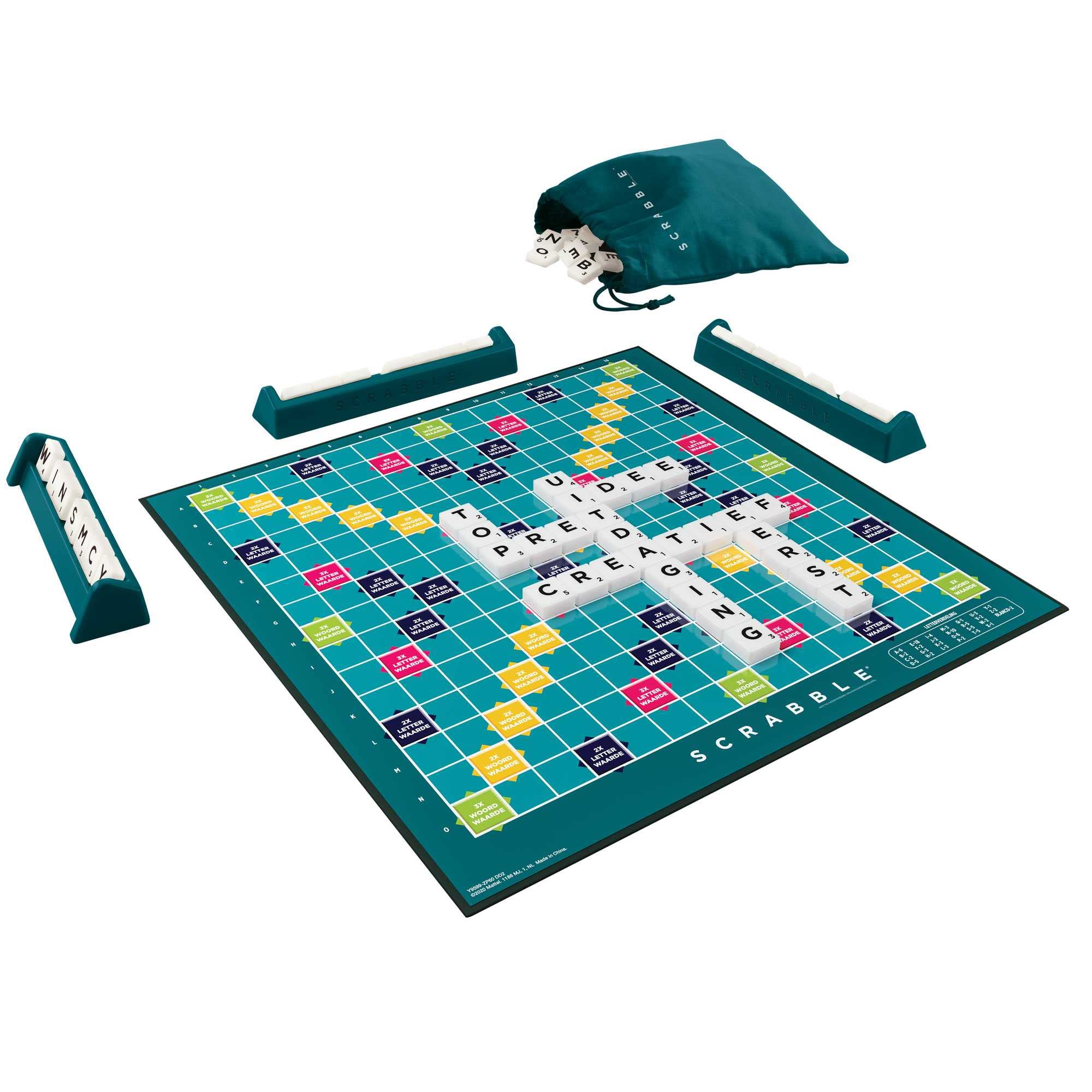 Mattel Games – Scrabble In Olandese – Gioco Da Tavolo Di Parole Crociate – Per 2-4 Giocatori – Da 10 Anni In Su – Y9599