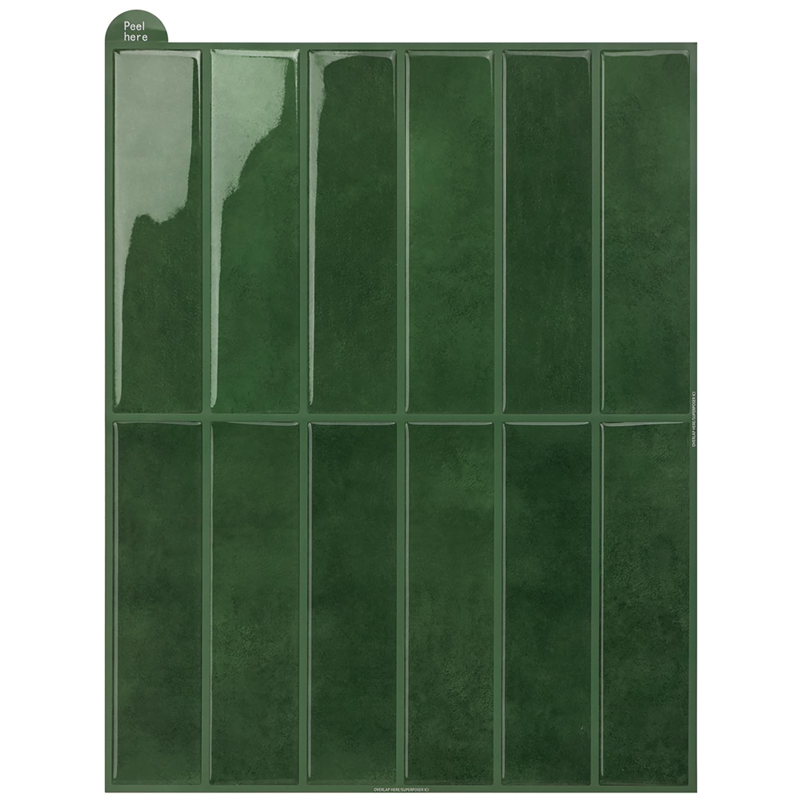 Self-Adhesive Wall Tiles Kitchen | 10sheets, Emerald green