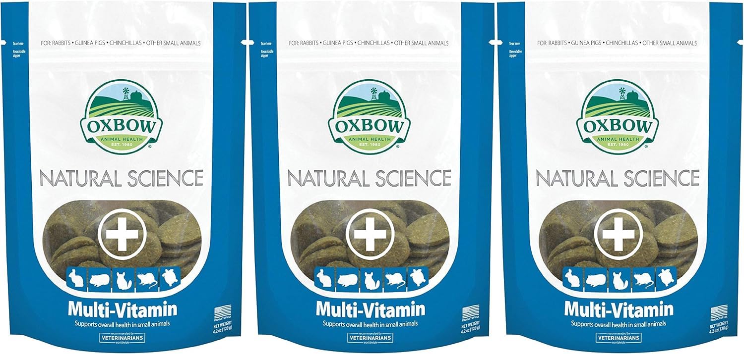 3 Pack of Natural Science Multi-Vitamin Small Animal Supplements, 60 Wafers Each