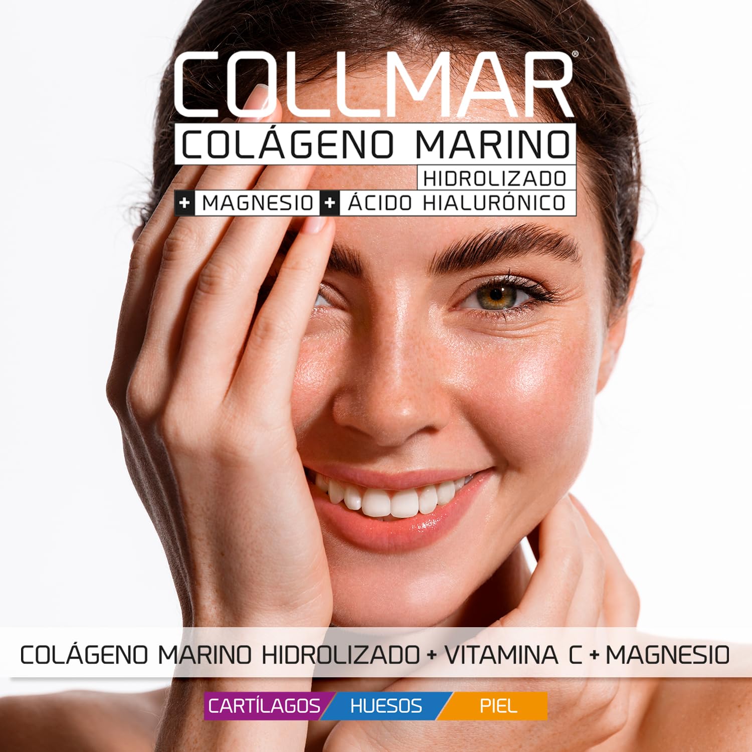 Colageno Drasanvi Collmar Hidrolizado Marino Con Acido Hialuronico Magnesio | Cuida Cartilagos, Huesos Y Piel, Con Vitamina C Natural - Colageno Marino Hidrolizado En Polvo Sabor Limon, Pack 3x300 G