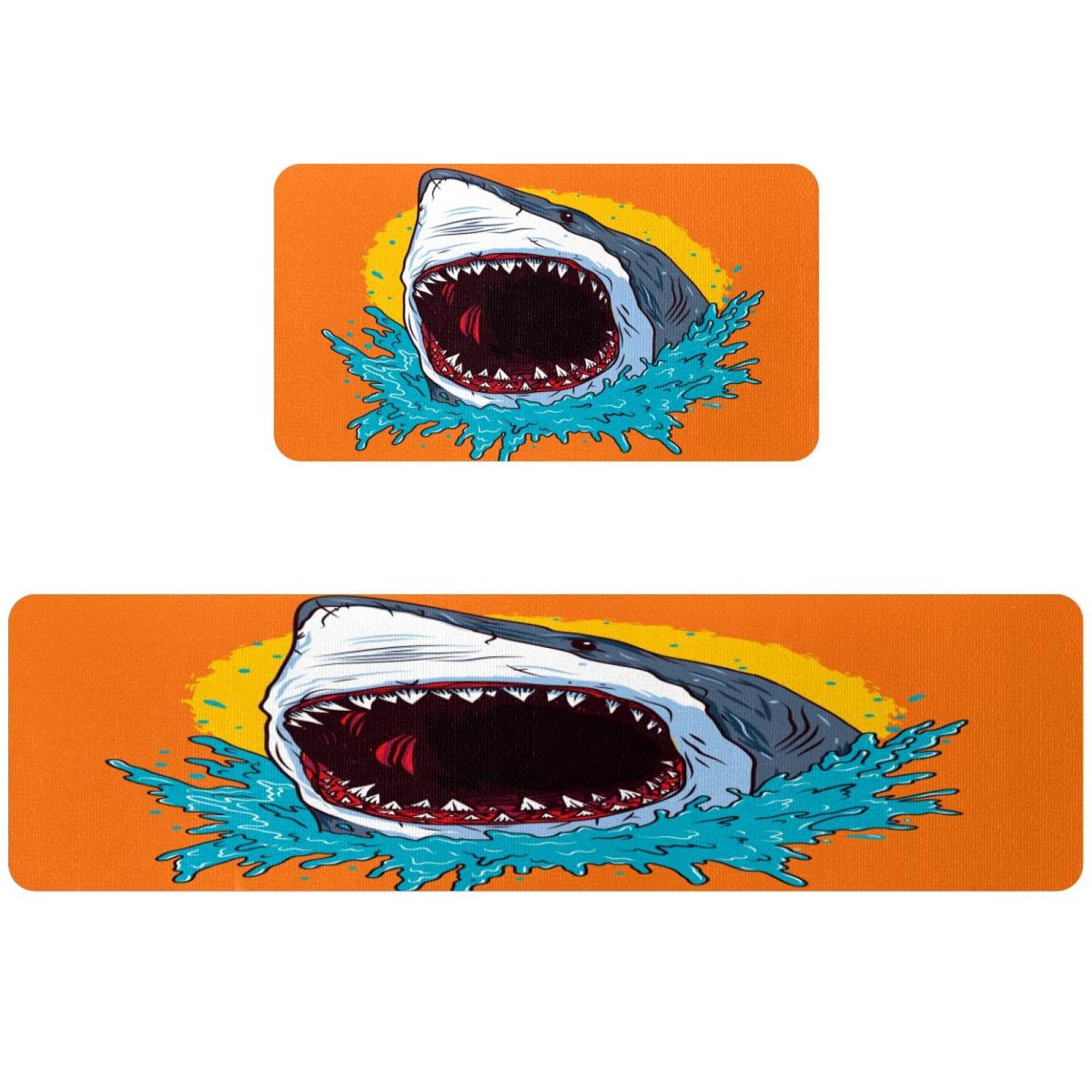 Tapis de cuisine lavables Shark Attack : tapis antidérapants et absorbants couloir
