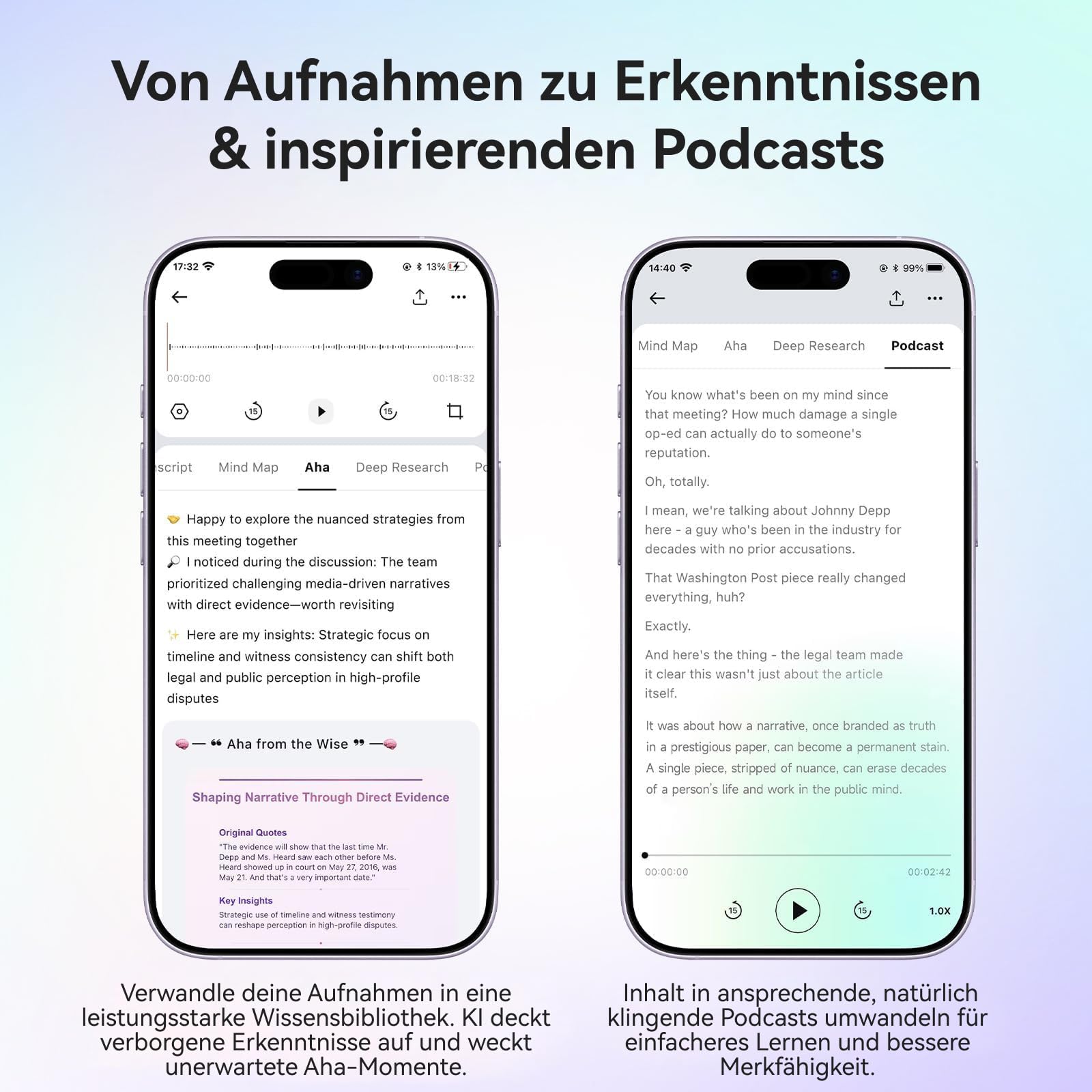 Mobvoi TicNote Lite KI Sprachrekorder 4 GB, KI-Notizgerät m. Echtzeit-Transkription & Zusammenfassung, App-Steuerung, 120+ Sprachen, KI-Rekorder m. Display für Vorlesungen, Meetings, Anrufe