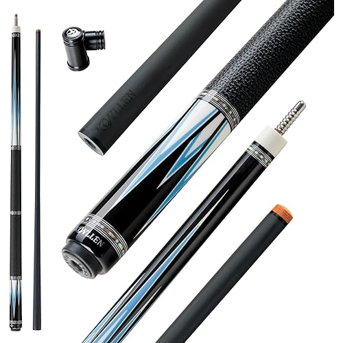 KONLLEN 2.0 Carbon Fiber Pool Cue with Professional Taper | Low Deflection Hand-Made Inlay Billiard Stick | Ultra-Smooth Shaft for Adult & League Players
