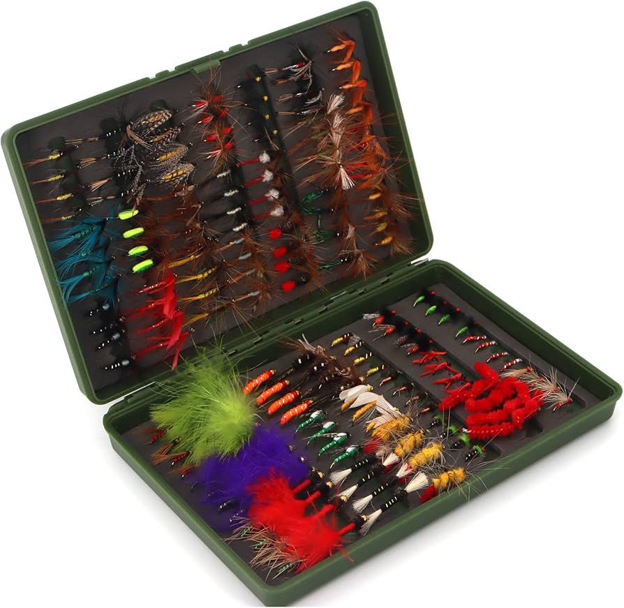 12pcs Fly Fishing Flies Kit Fly Fishing Lure Feather + Metal Flies Trout Lures Artificial Fishing Lures