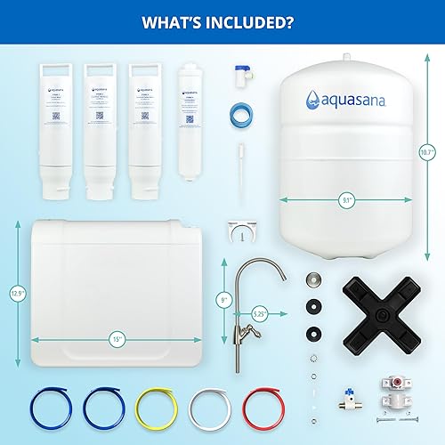 Miniatura 7 de Aquasana SmartFlow® Filtro de agua de ósmosis inversa | Sistema RO bajo el fregadero | Certificado WQA hasta el 99,99% de 90 contaminantes,