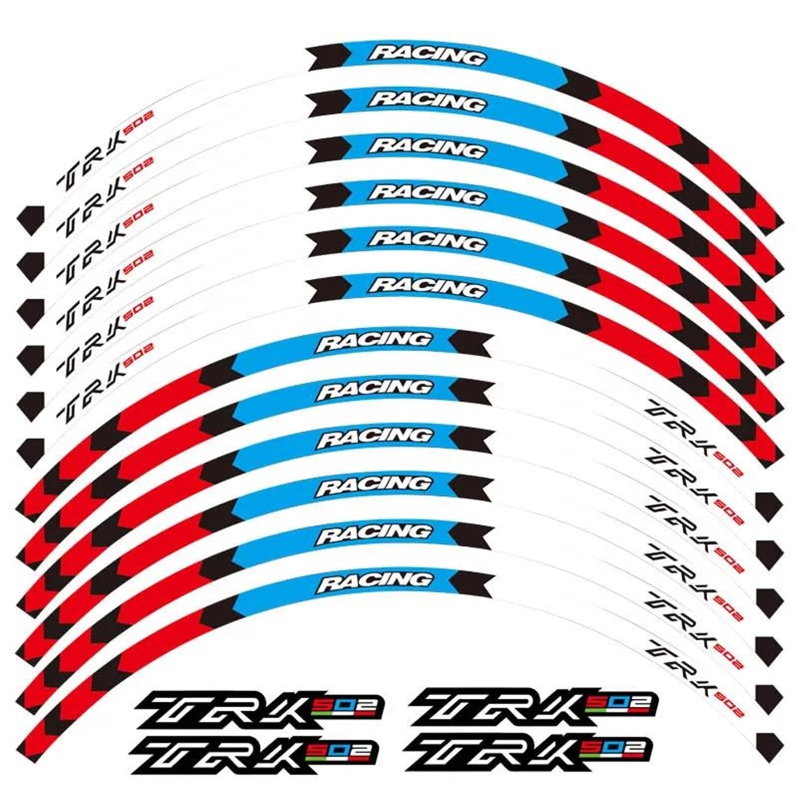 Front Rear Rim Sticker Wheel Decals Reflective Waterproof Stickers for Benelli TRK 502 TRK