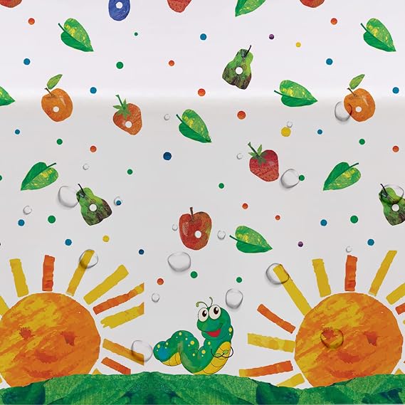 APOWBLS Hungry Theme Caterpillar Party Tablecloth Decorations, 3 Pack