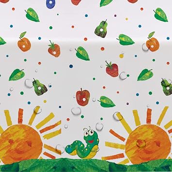 APOWBLS Hungry Theme Caterpillar Party Tablecloth Decorations, 3 Pack