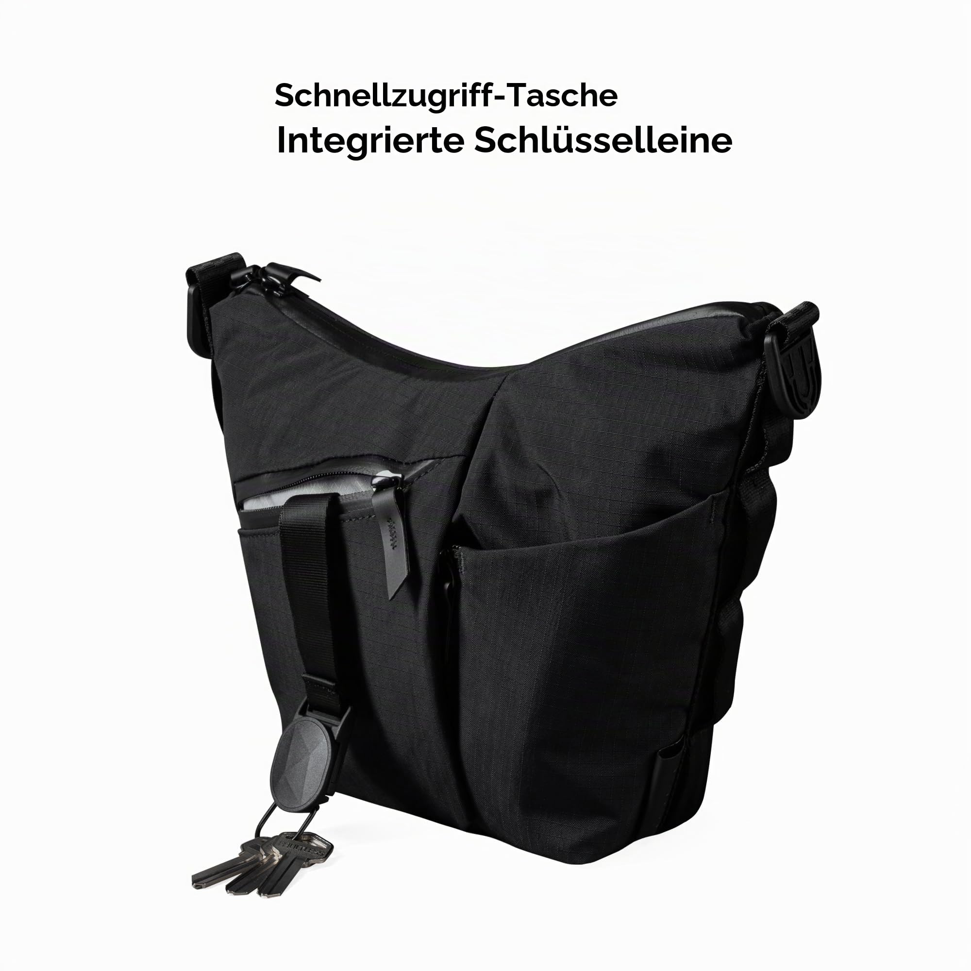 ALPAKA Flow Satchel 2L, EDC Umhängetasche, Handtasche mit Verstellbarem Schultergurt, Wasserabweisende Herrentasche für Arbeiten, Täglichen Gebrauch, Geeingnet für Herren und Damen
