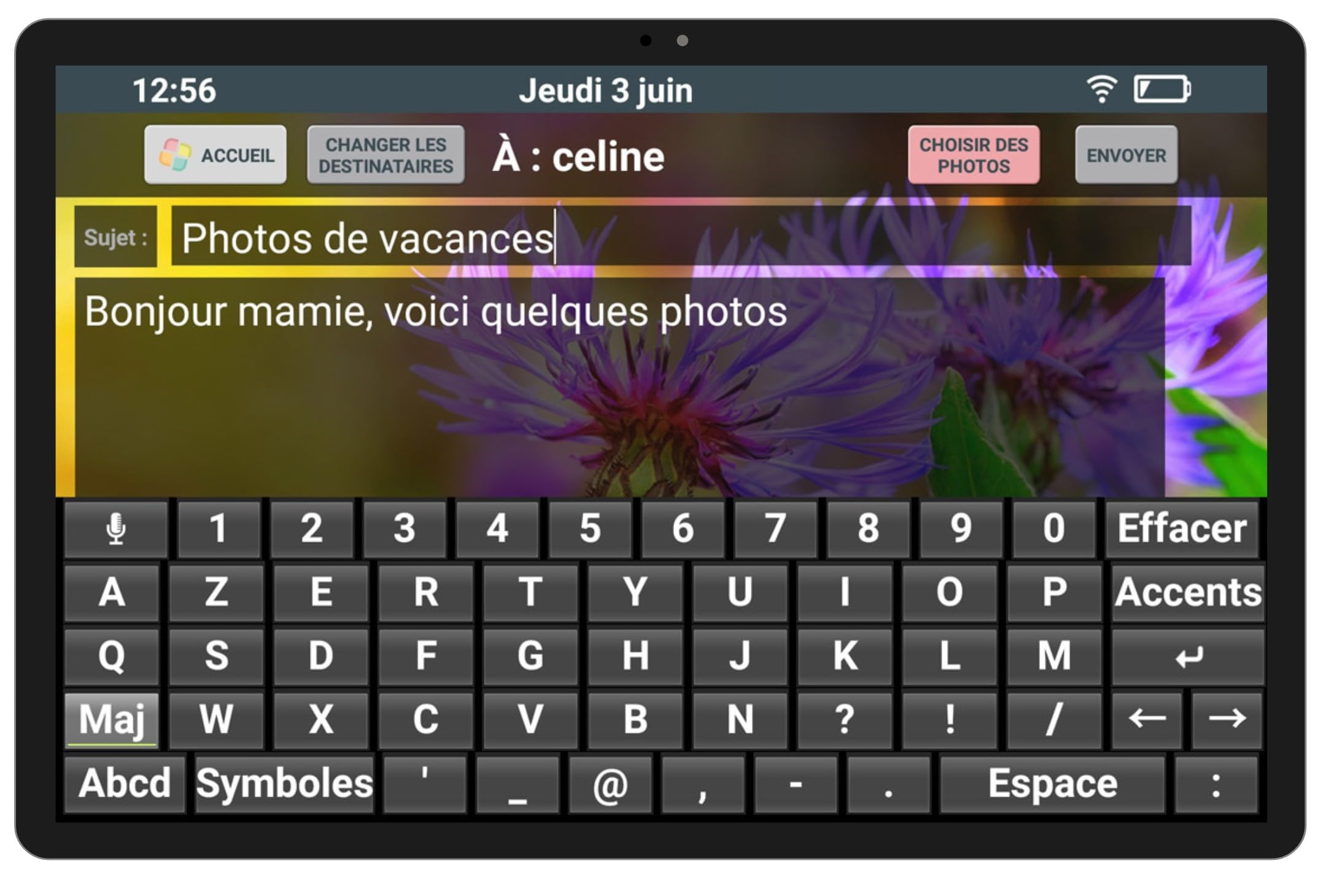 FACILOTAB - Tablette Senior - Simple et Intuitive, Idéal pour Personne Âgée - Très Grand Ecran Tactile Adapté - Camera Avant et Arrière