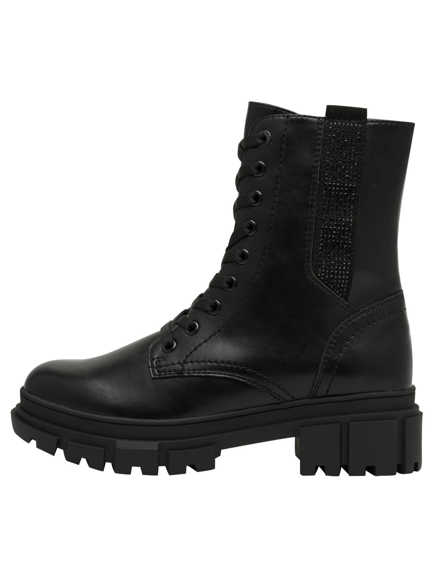 s.Oliver Women's Lace Boot Flat 5-25231-45 Ankle Boots, Black Glitter, 39 EU, Black glitter, 7 UK