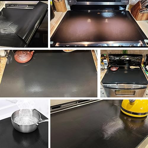 Miniatura 7 de Alfombrilla protectora grande de inducción de 20.5 x 30.7 pulgadas, alfombrilla de silicona para quemador de cocina, antideslizante, antiarañazos,