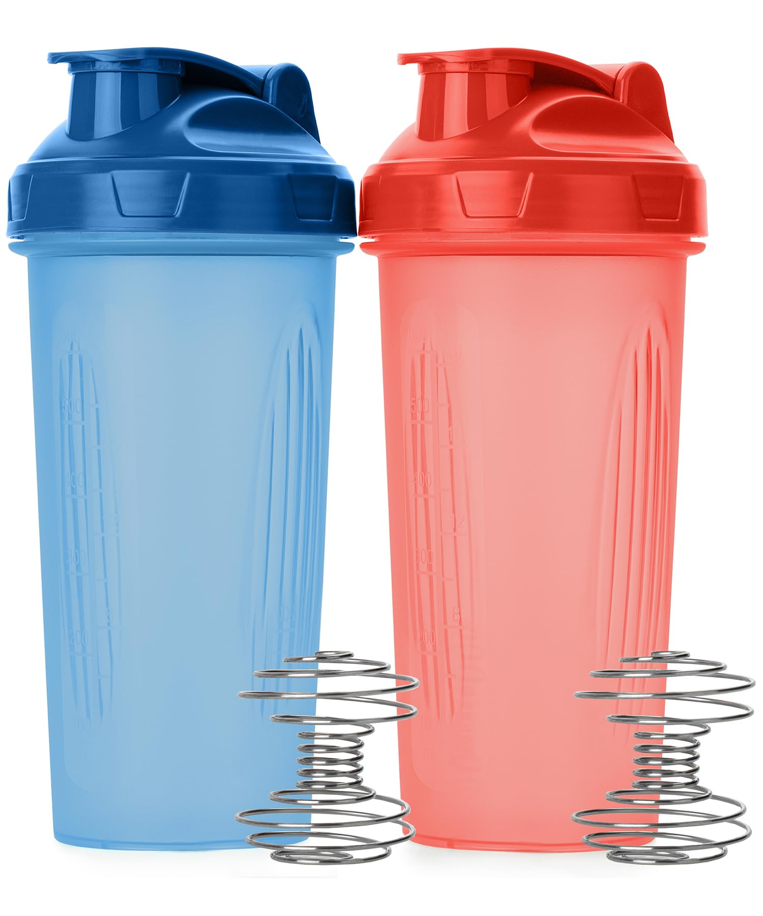 Mr. Pen- Shaker Bottles for Protein Mixes, 28 oz, 2 Pack, Red and Blue, Protein Shaker Bottle with Wire Whisk Ball, Shaker Cup, Mixer Bottle, Protein Shake Bottles, Protein Shake Bottle