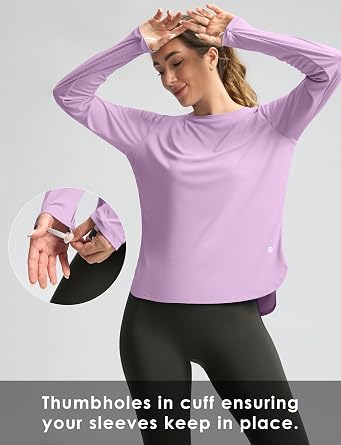 Women's Sun Shirts UPF 50+ Long Sleeve UV Protection Shirt Lightweight Quick Dry Workout Hiking Tops for Women