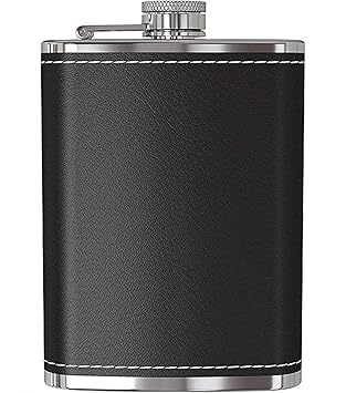 Pocket Flask Whisky Bottle for Alcohol Drink Holder Steel Funnel Whiskey Hip Wine Flask | Stainless Liquor Drinks Vodka (Hip Flash Black 8 OZ)