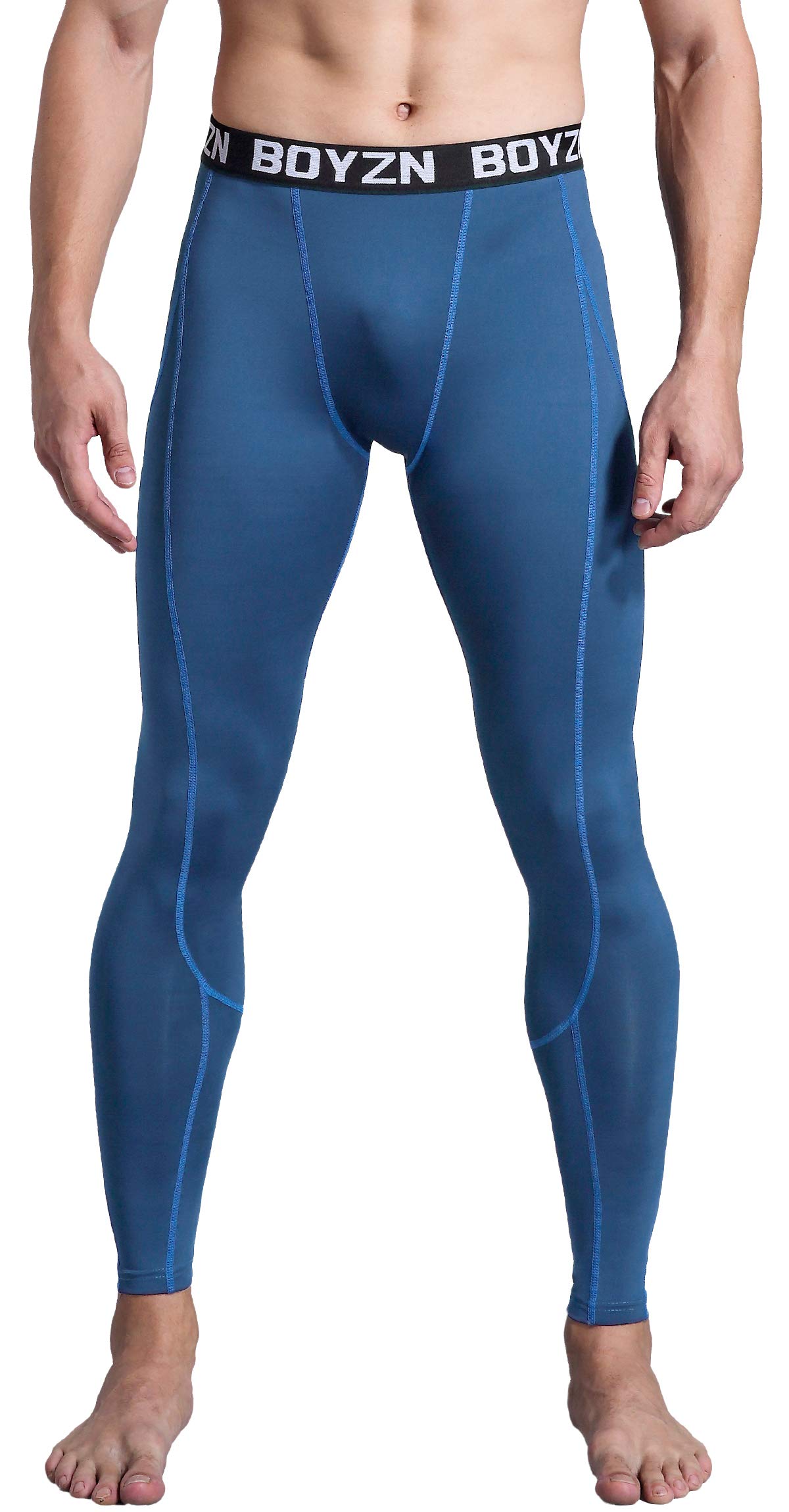 Boyzn Lot de 2 pantalons de compression pour homme à séchage rapide avec poches