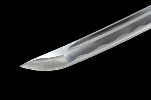 Miniatura 6 de Makoto Espada katana samurái negra afilada de 41 pulgadas, pintada a mano, vaina negra de alto brillo