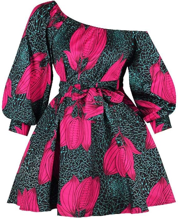 Women's Shrink Dress Fashion Wear Oblique Shoulder Design Show Your