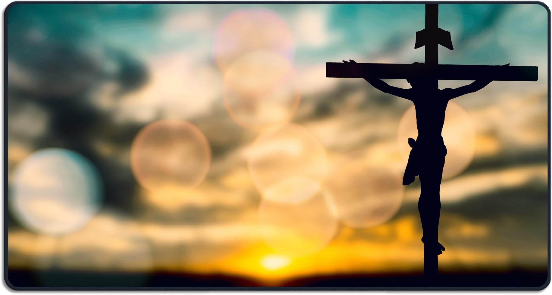 XXL Large Mouse Pad Computer Gaming Mouse Pad Oversize Mouse Pad/Mat 16" x 30" (The Cross In Dusk)