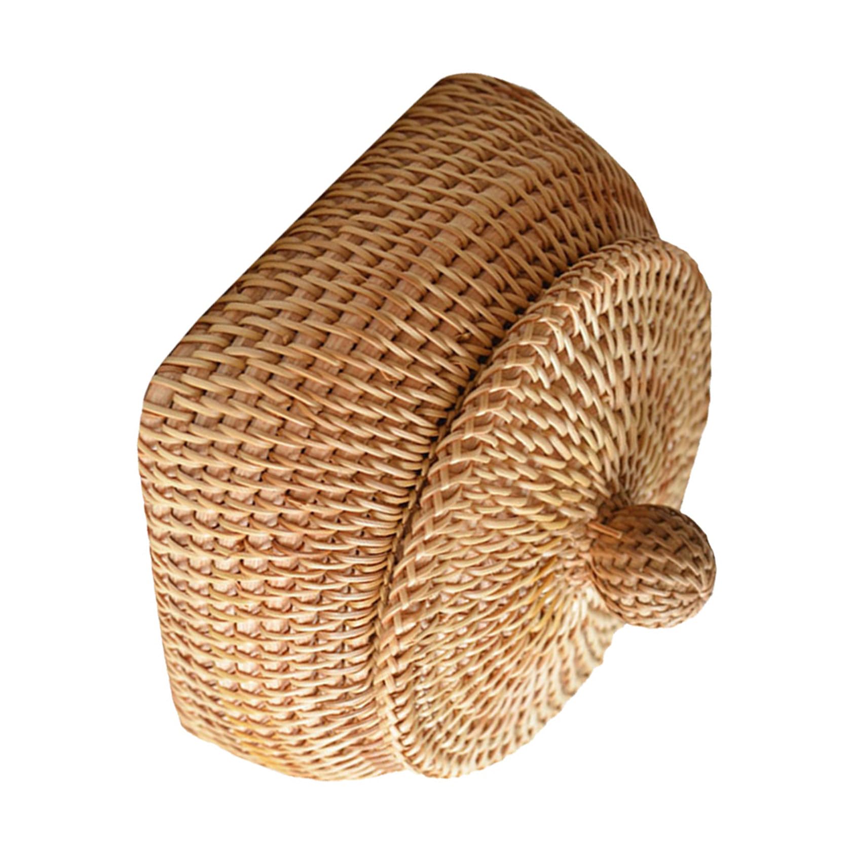 Panier de rangement en rotin pour bureau et salon élégant