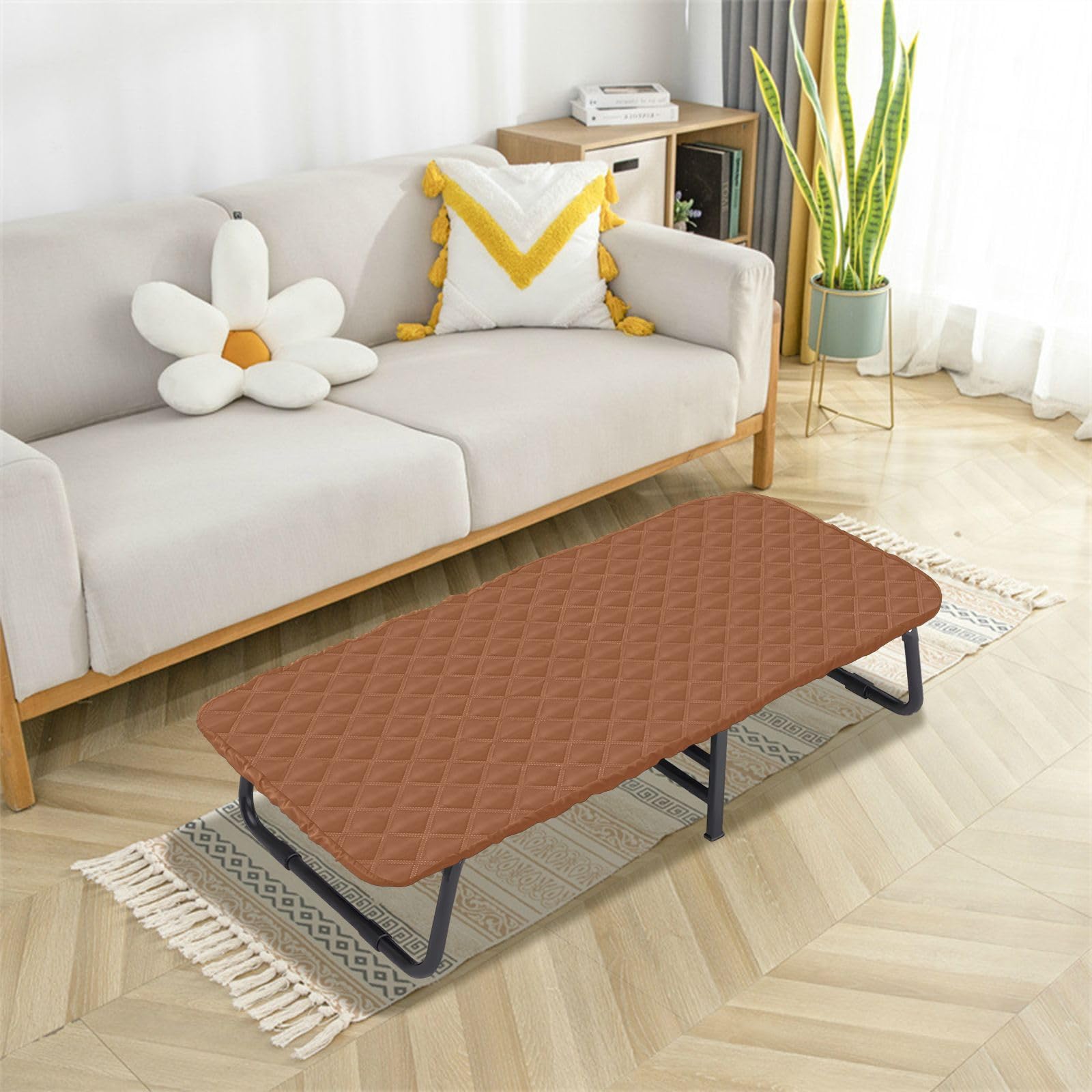 Terracotta Plain Toddler Bed Sheet Travel Soft & Comfortable Cot Sheet for Sleeper Travel Bed for Children Daycare Cot 50' x 25' (Bed Not Included)