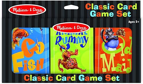 Miniatura 3 de Melissa & Doug Juego clásico de juegos de cartas - Old Maid, Go Fish, Rummy - Certificado FSC