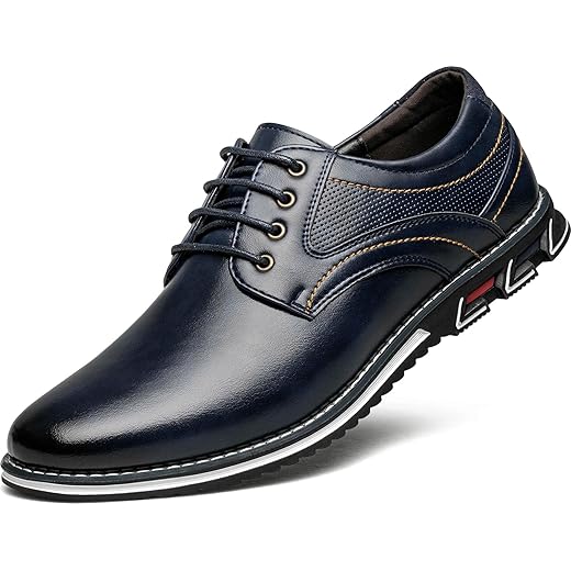 Sapato social masculino confortável macio Oxford de couro flexível superior moderno tênis casual para negócios