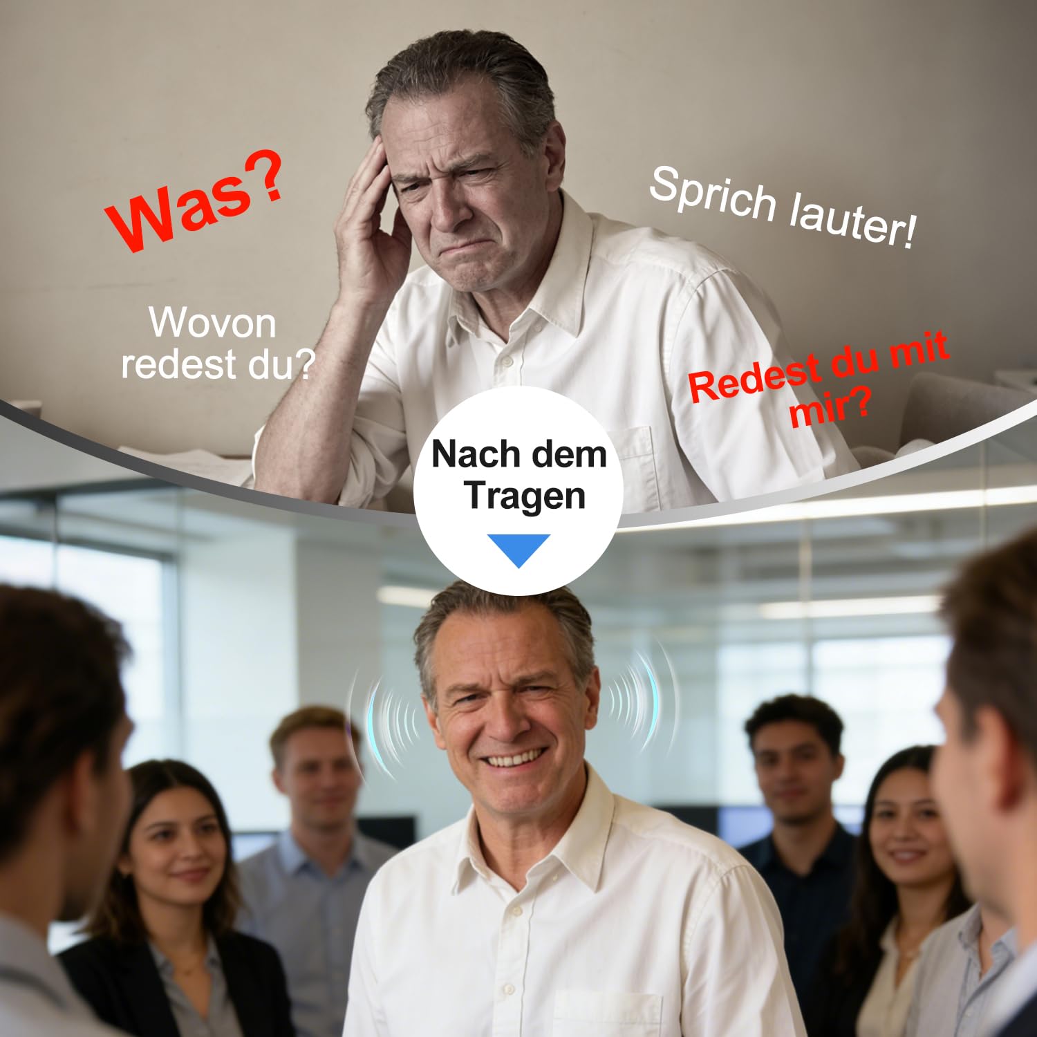 Wiederaufladbares Soundgerät für Erwachsene, digitale Geräuschunterdrückung und einstellbare Lautstärke, komfortables, leichtes Hinter-dem-Ohr-Design mit Typ-C-Aufladung