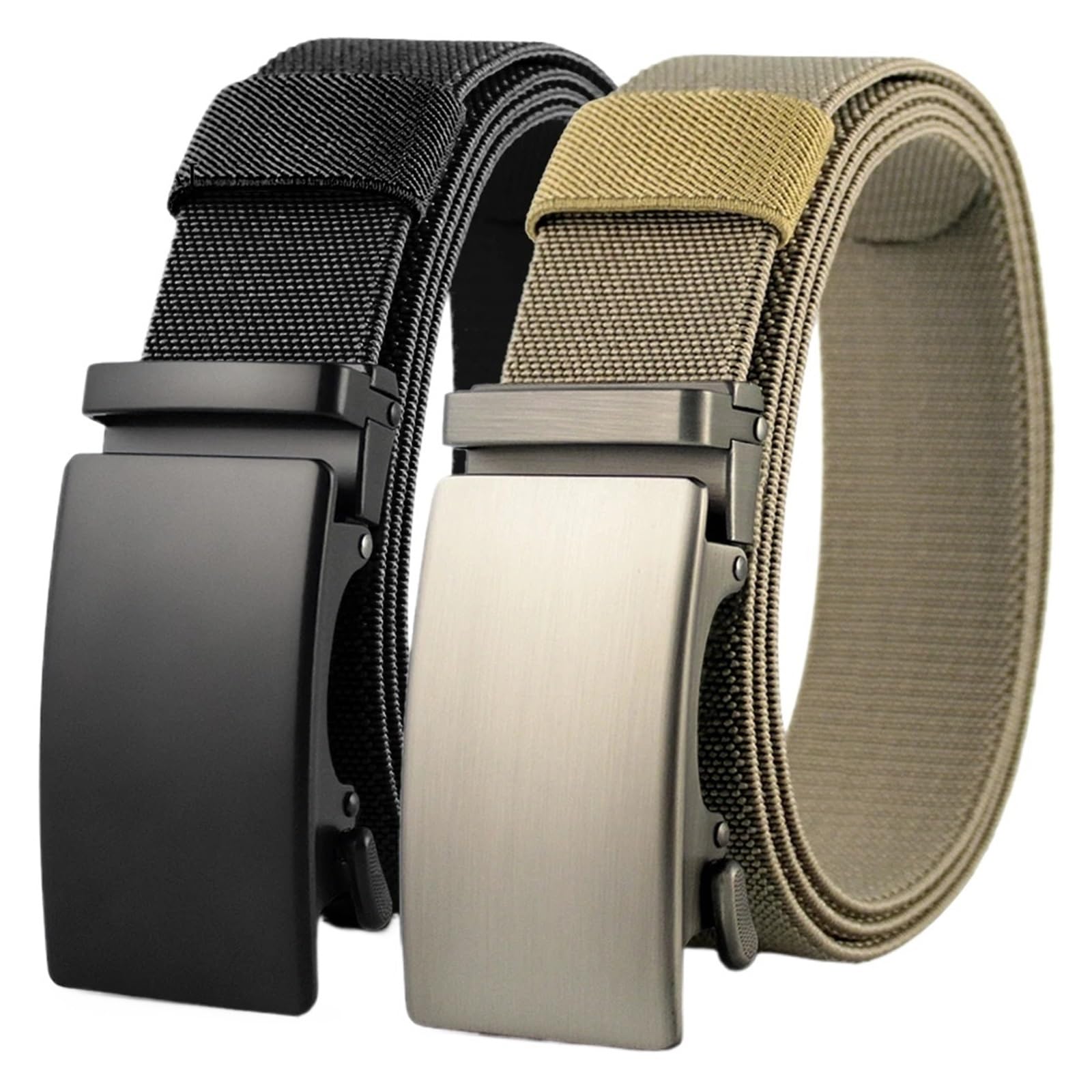 Elastischer Gürtel mit automatischer Schnalle, robustes Stretch-Nylon for Herren, 125–150 cm, große