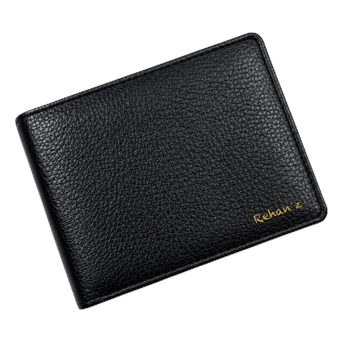 Genuine Leather Wallet for Men | RFID Blocking Slim Wallet | Black Bifold Wallet with Card Slots & Cash Compartments-image-40