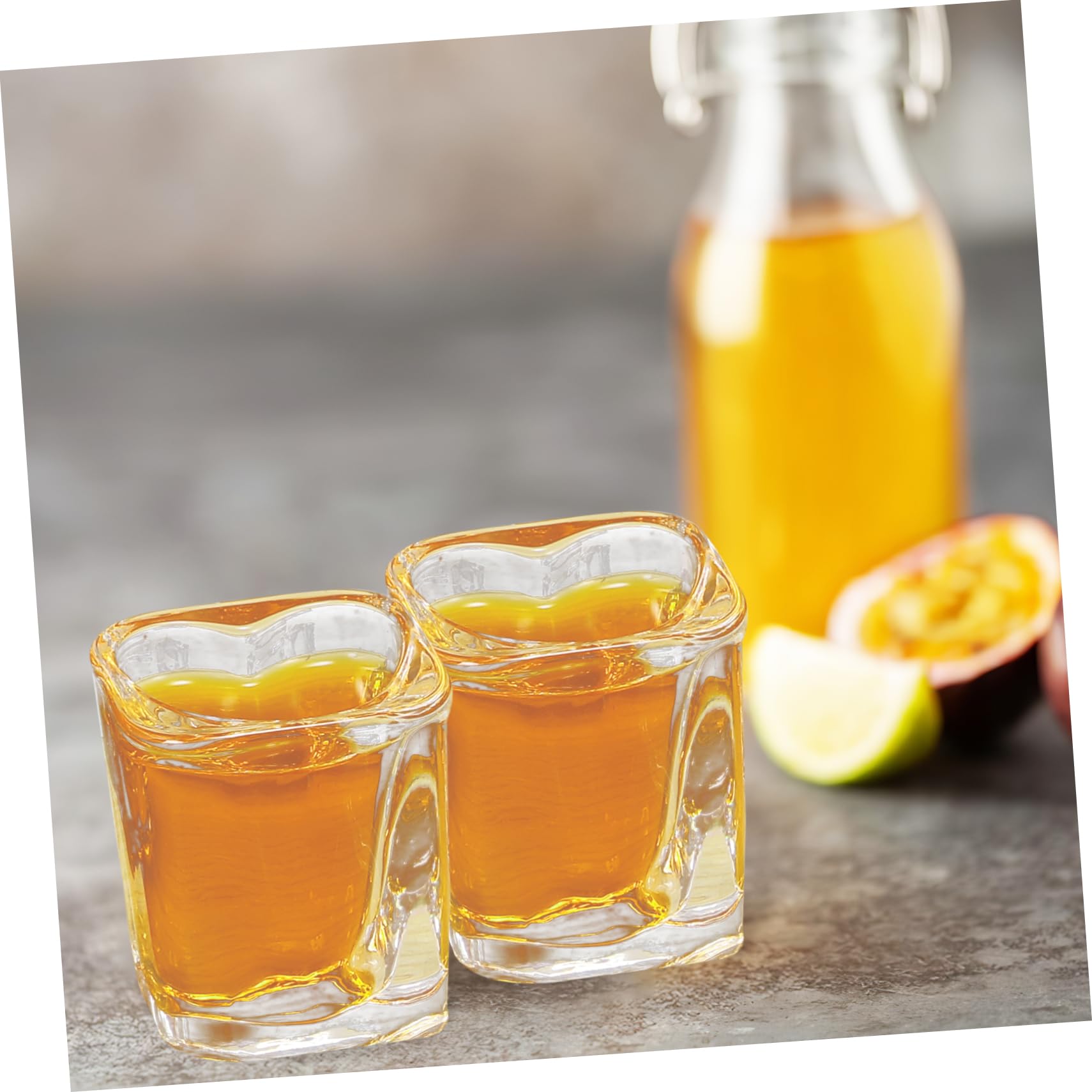6pièces Lot de Verres à Shot Forme de Cœur Mignons et Originaux pour Cocktails et Boissons Festives