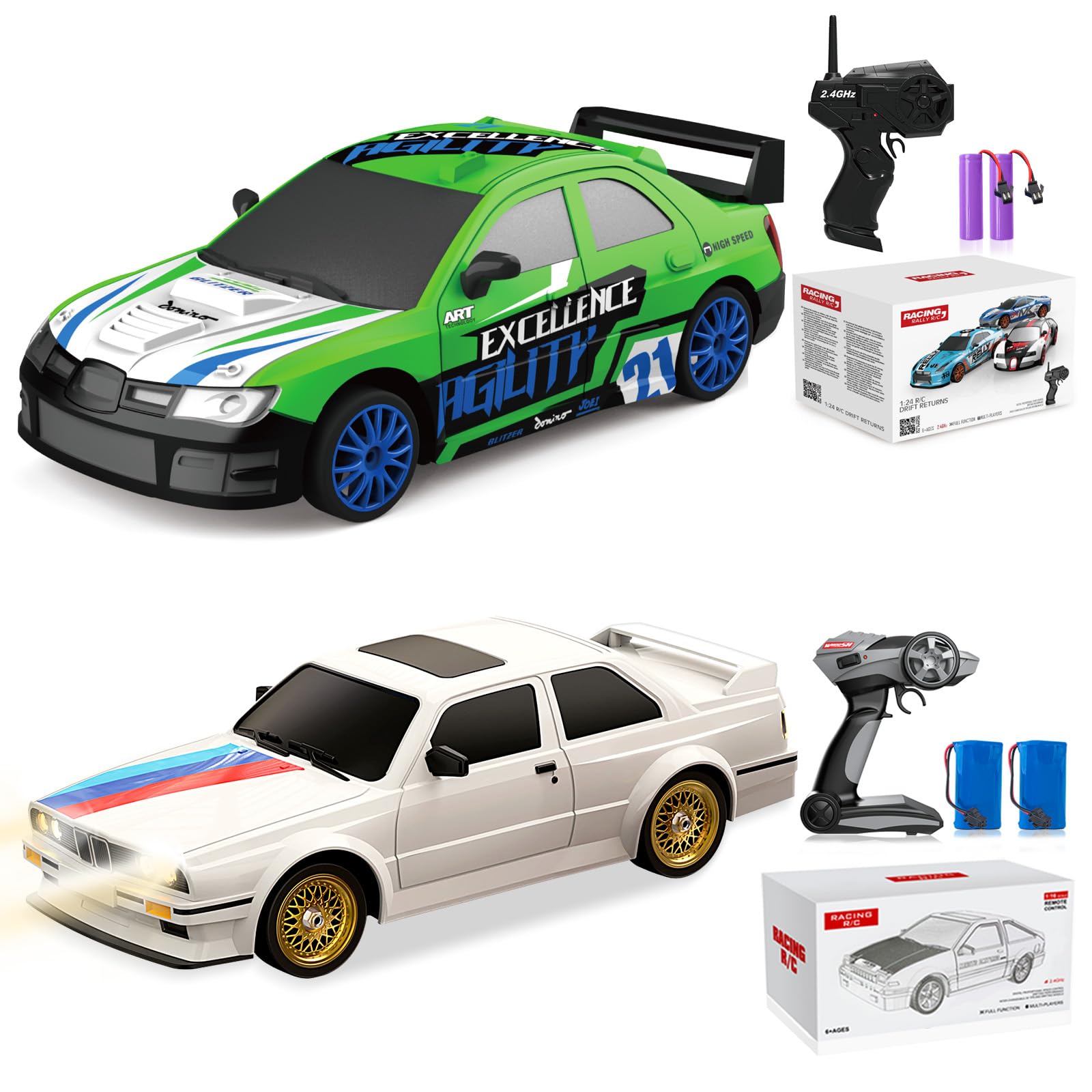 Amazon.com: Desdoni 1:24 Scale RC Drift Car 4WD 15KM/H + 1:16