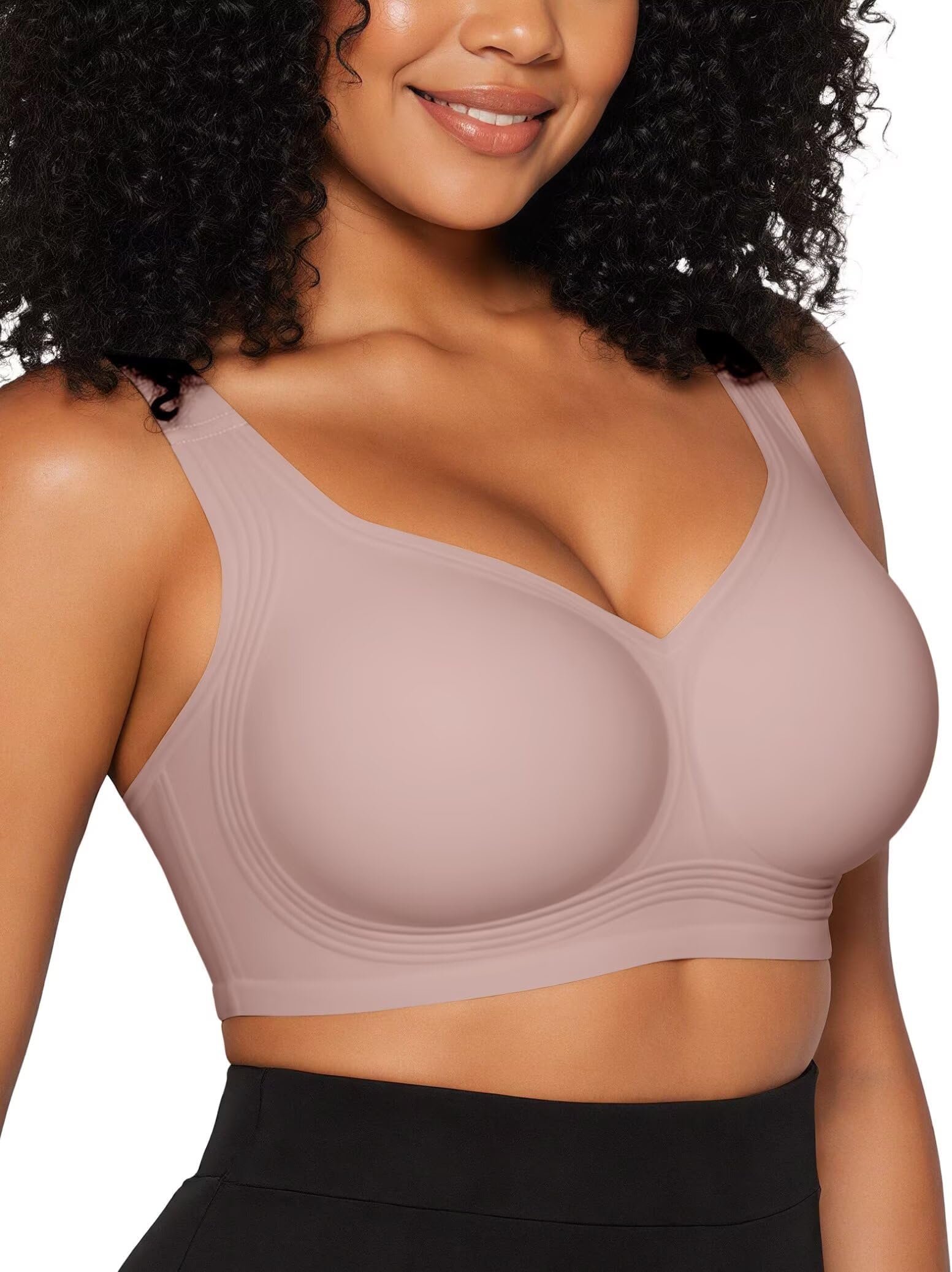 Wireless Jelly Bras for Women Plus Size Seamless Full Coverage Push Up Bras Non Wired Support Bra Comfort Padded Bralettes Everyday T-Shirt Bra