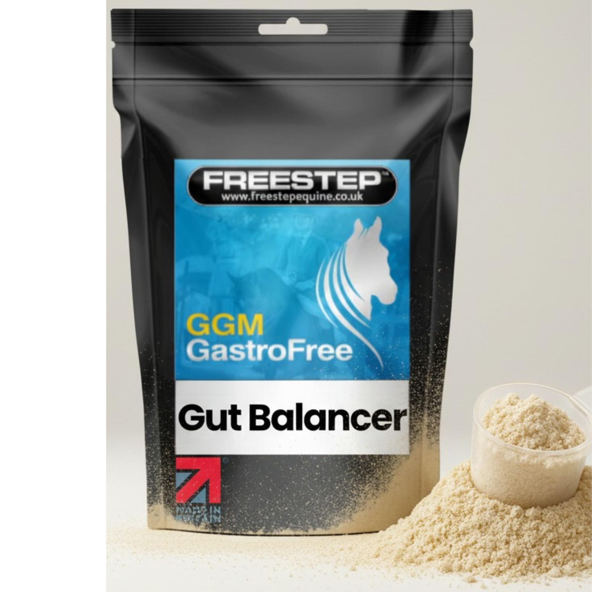 Freestep GastroFree Daily Horse Gut Balancer, Black, 500g | 4 Month Supply
