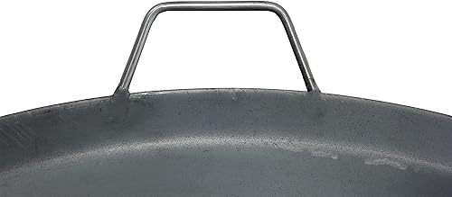 Miniatura 3 de Comal extra grande para tortillas grandes redondo para tortillas y quesadilla acero al carbono mango de metal resistente (25 pulgadas)