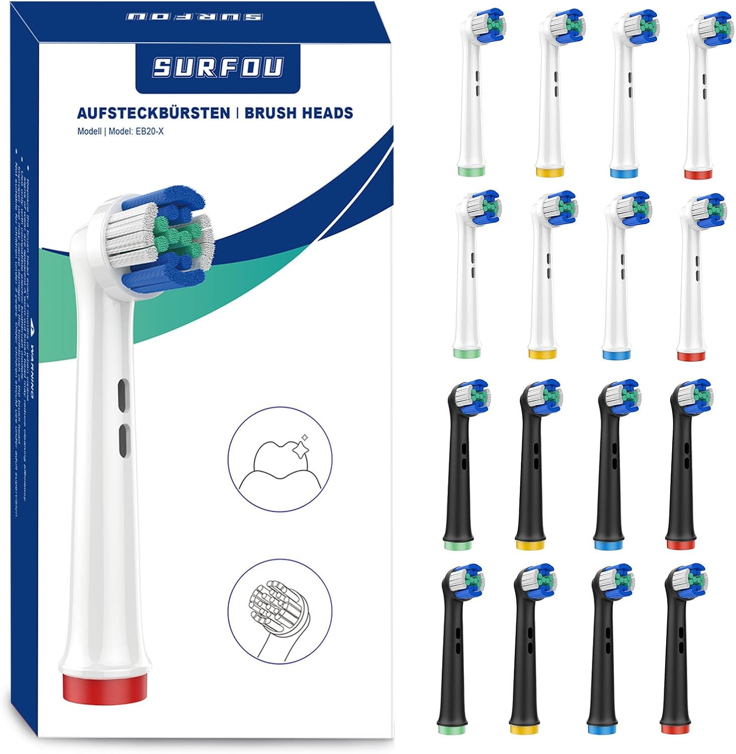 16 cabezales compatibles con cepillos Oral B por 5,14€