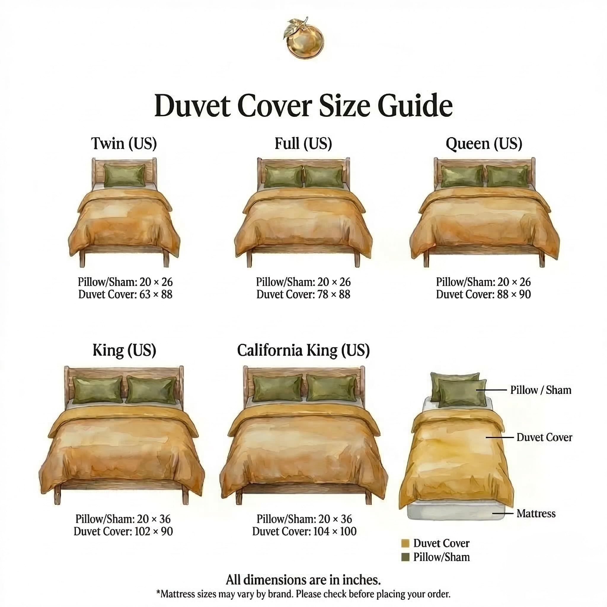 Set Copripiumino - Biancheria da Letto 100% Puro Lino, Comfort Traspirante e Termoregolante, Lusso Fatto a Mano - Beige Naturale, Queen (Standard USA) (223,5 x 228,6 cm)