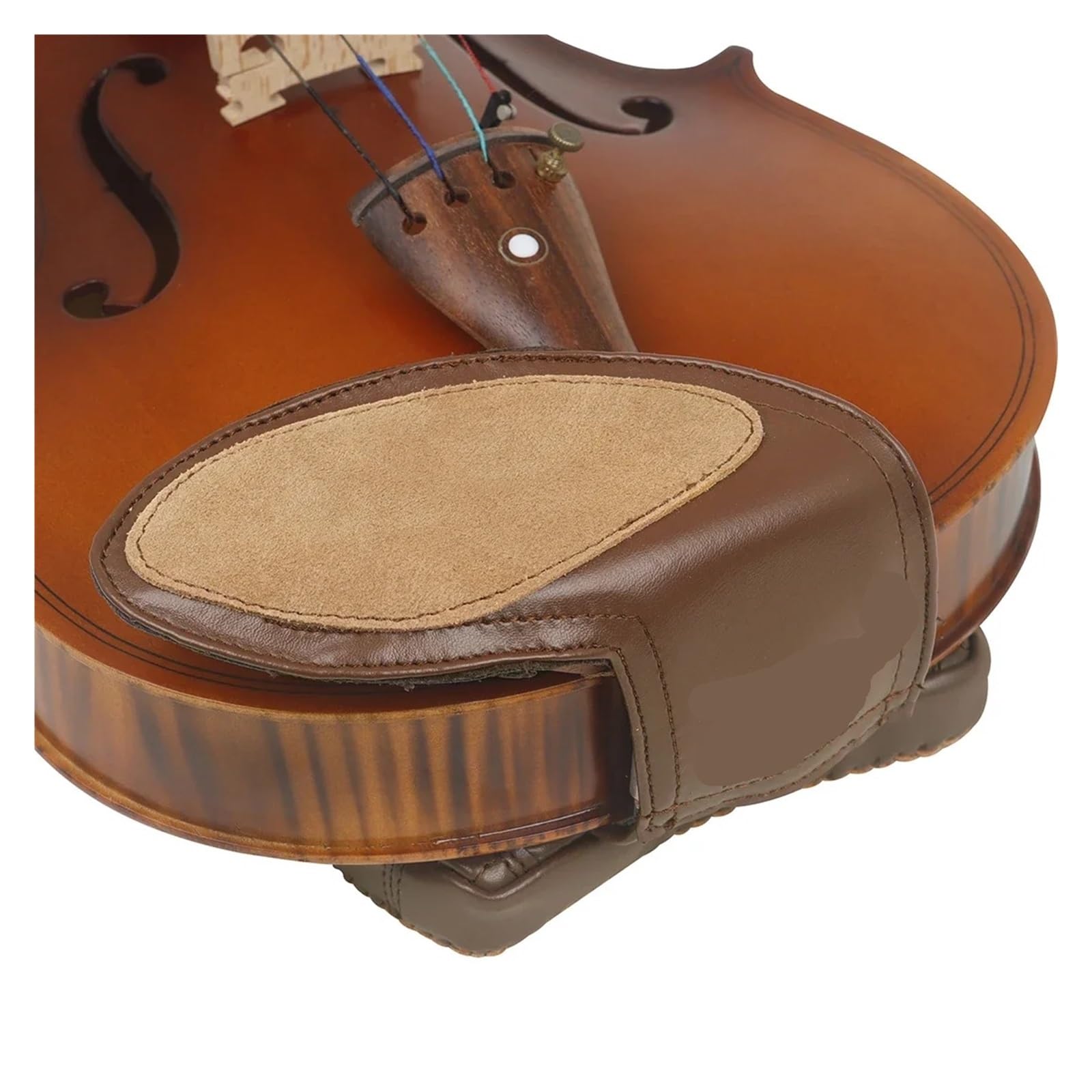 Mentonnière pour Violon Mentonnière for violon, épaulière, épaulettes gauches, mentonnière rembourrée, 1/8, 1/4, 1/2, 3/4, 4/4, accessoire à cordes(Black 1-2 1-4)