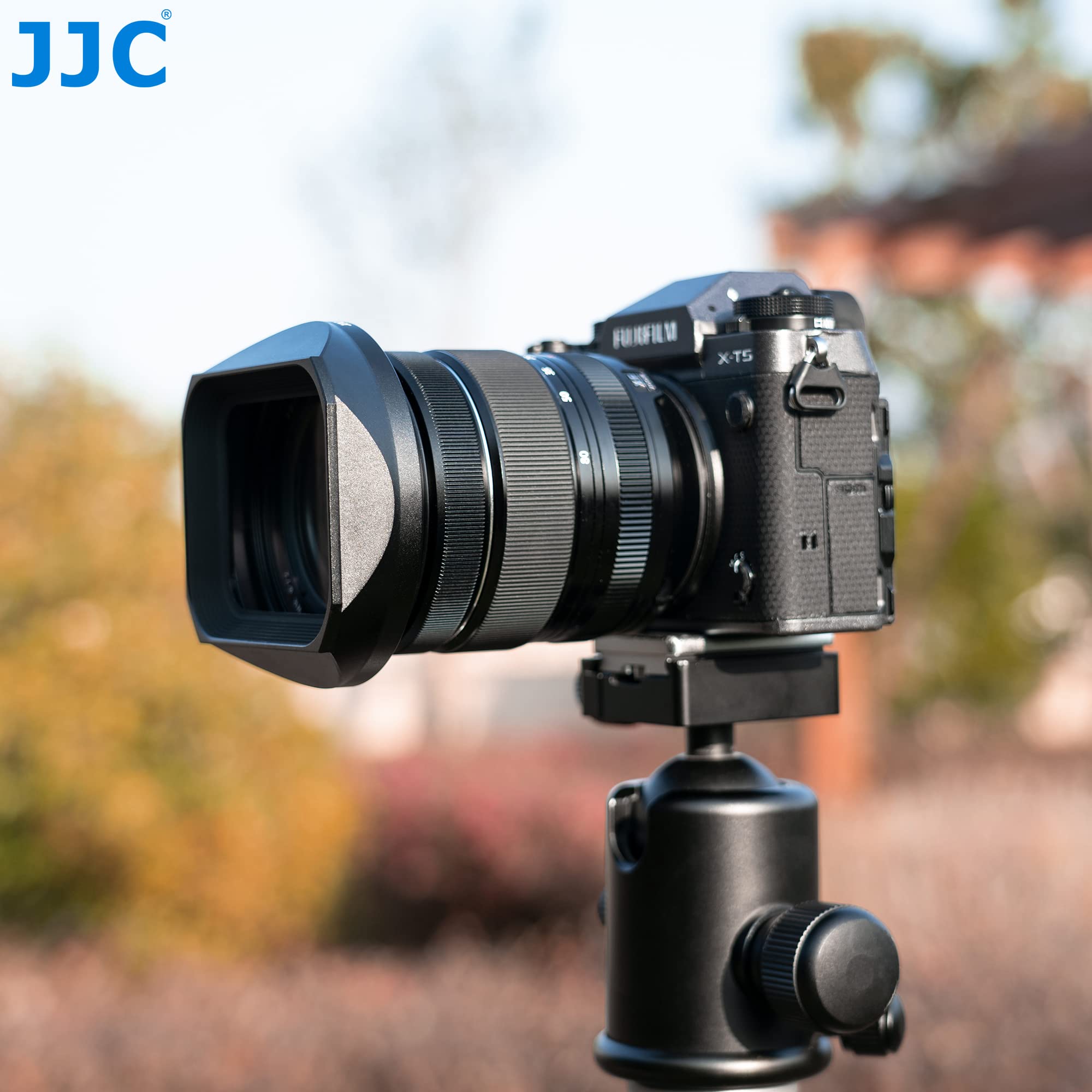 JJC Paraluce quadrato in metallo con cappuccio scorrevole per obiettivo Fujifilm XF 16-80mm f/4 R OIS WR, XF 16-55mm F2.8 R LM WR II (nero)