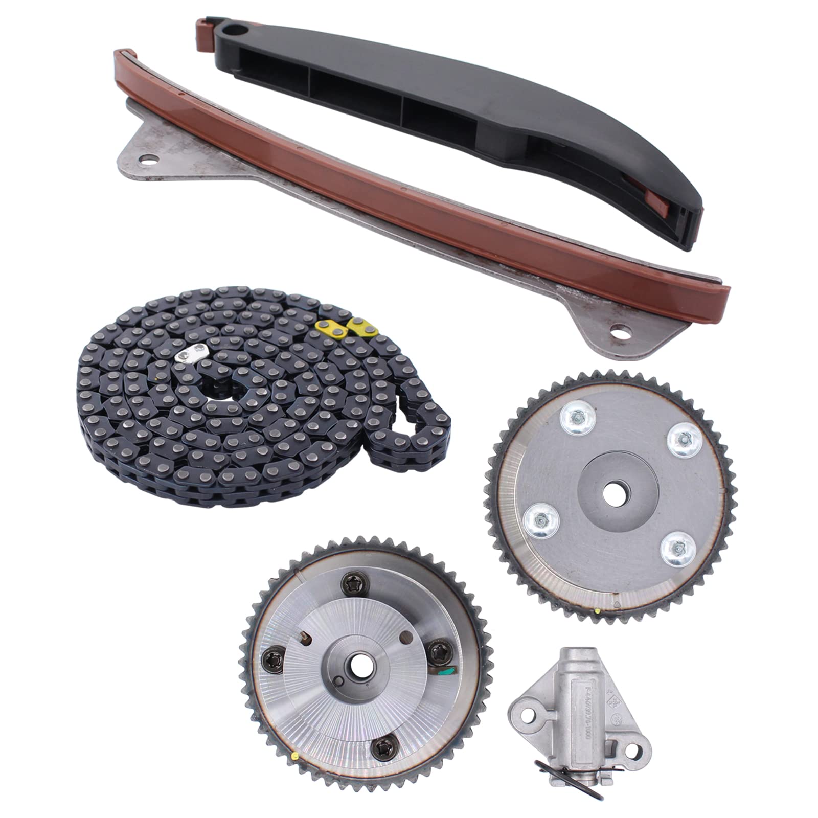 XtremeAmazing Timing Chain Kit Exhaust Intake CVVT Gear for Elantra Soul 2.0L 1.8L