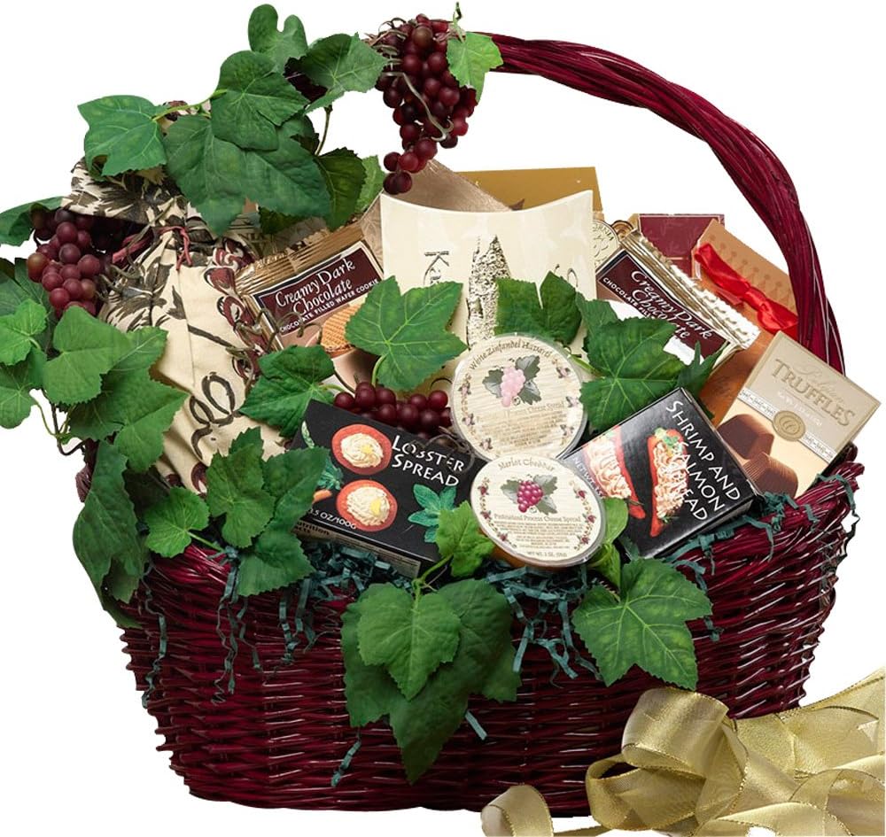 A Grand Occasion Gourmet Food Gift Basket with Smoked Salmon (Chocolate Option)