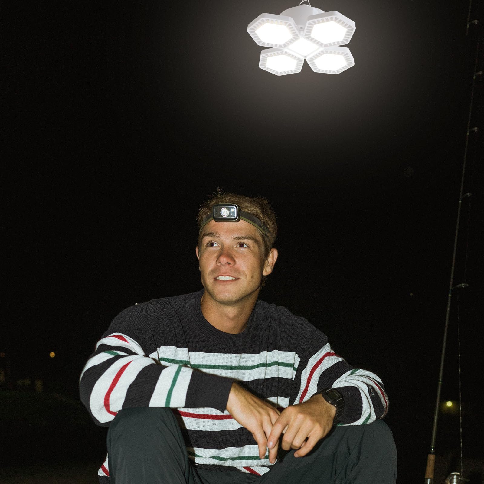 ABOOFAN Lámpara de Camping Solar Recargable USB Diseño Plegable, Luz LED de 169 Leds para Iluminación Exterior y Actividades al Aire Libre