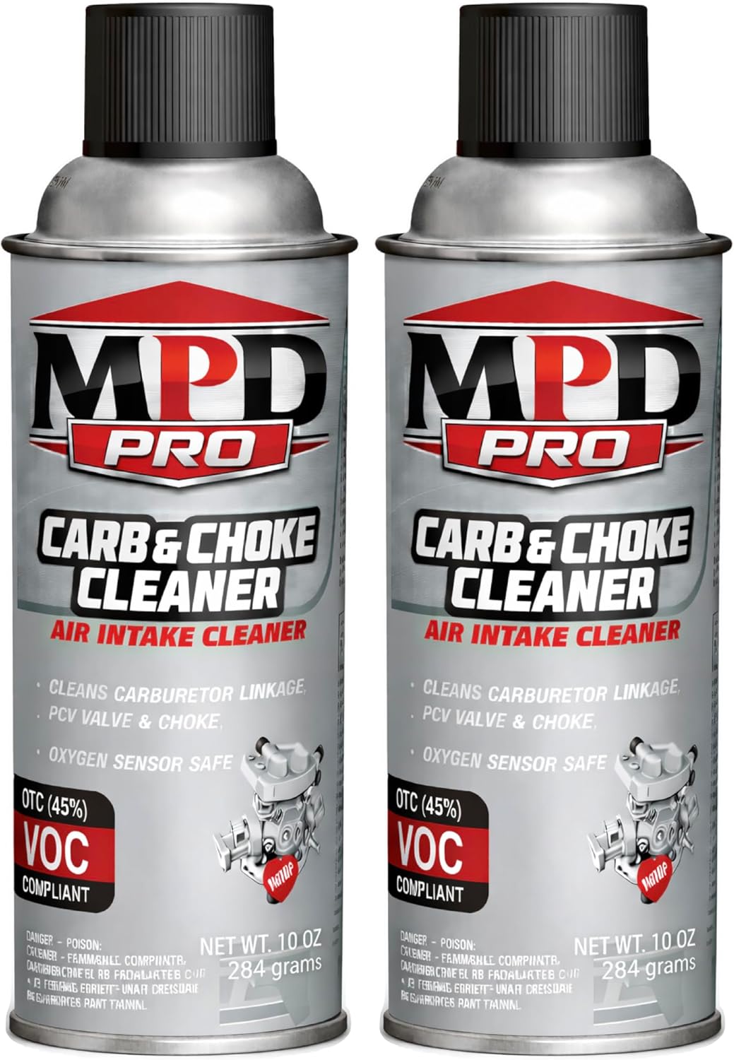 MPD Pro Carburetor & Choke Cleaner Spray – Fast-Acting Formula Removes Varnish, Gum & Sludge – Restores Airflow & Throttle Response – Low VOC, 45% Compliant – (Pack of 12)