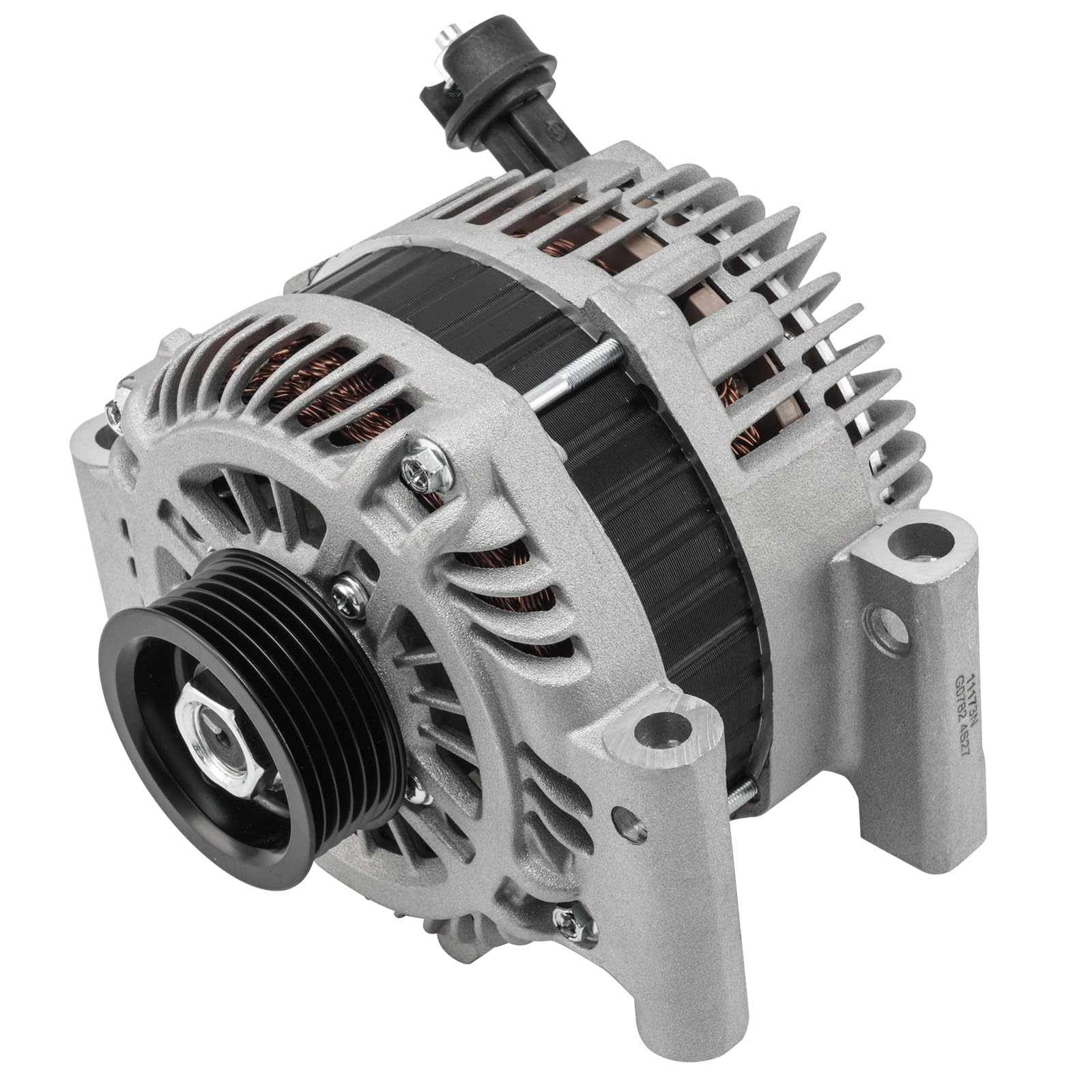 KAX Alternator Fit for Ford Fusion 2006-09 3.0L,for Mercury Milan 2006-09 3.0L,for Lincoln Zephyr 2006 High Amp Alternators for 11173N 12V 150Amp CW S6 6-Groove Pulley;11173N, 6E5T10300BD, 11173