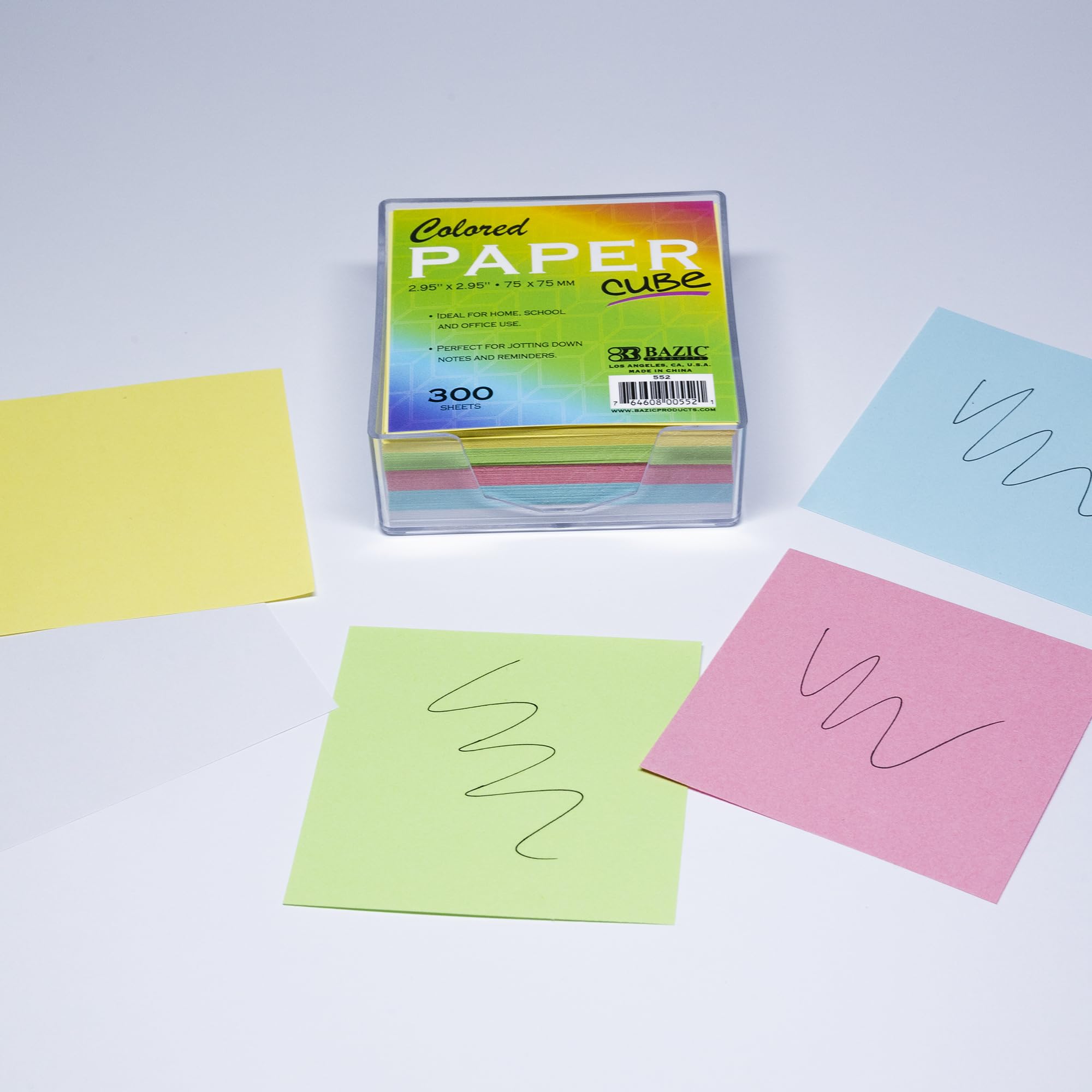 Amazon.com : BAZIC Products Color Paper Cube with Tray, 300 Sheets