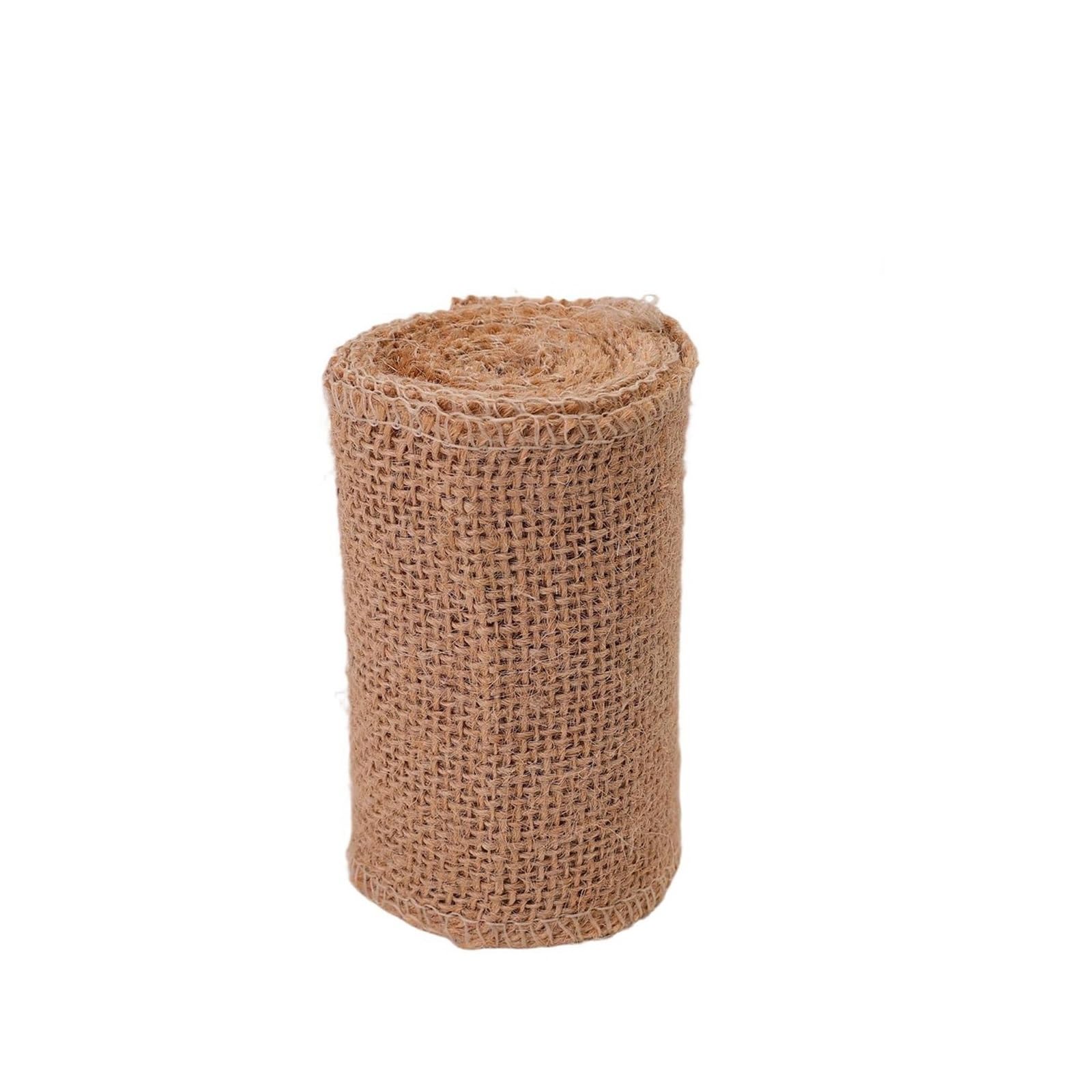 Hessian Roll 6/2M Natural Vintage Jute Burlap Ribbon 3-15cm Bow Crafts Gift Wrapping Wedding Decoration Roll Linen Fabric Rolls(10cm,6M-(3roll))